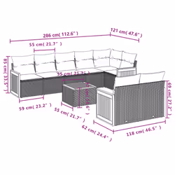 VidaXL 3260233 set mobili da esterno
