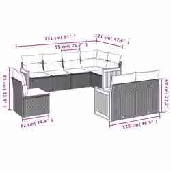 VidaXL 3260243 set mobili da esterno - Vista aggiuntiva 3