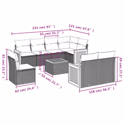 VidaXL 3260247 set mobili da esterno