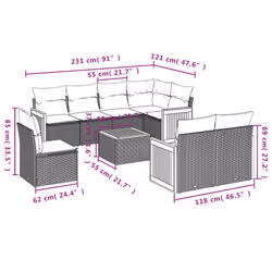 VidaXL 3260250 set mobili da esterno