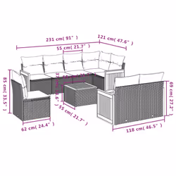 VidaXL 3260253 set mobili da esterno