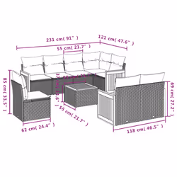 VidaXL 3260254 set mobili da esterno
