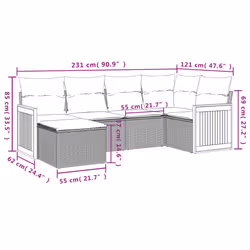 VidaXL 3260259 set mobili da esterno