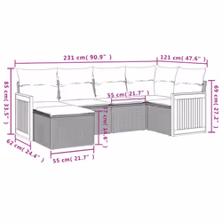 VidaXL 3260266 set mobili da esterno