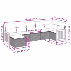 VidaXL 3260278 set mobili da esterno