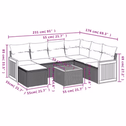 VidaXL 3260289 set mobili da esterno