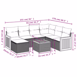 VidaXL 3260296 set mobili da esterno - Vista aggiuntiva 3
