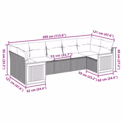 VidaXL 3260347 set mobili da esterno