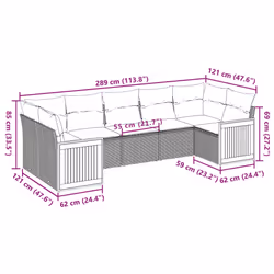 VidaXL 3260348 set mobili da esterno