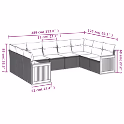 VidaXL 3260354 set mobili da esterno