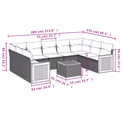 VidaXL 3260355 set mobili da esterno