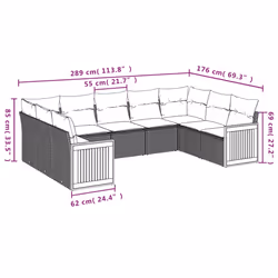 VidaXL 3260364 set mobili da esterno