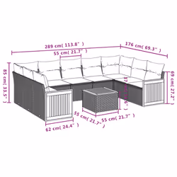 VidaXL 3260366 set mobili da esterno