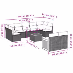 VidaXL 3260368 set mobili da esterno