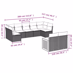VidaXL 3260369 set mobili da esterno