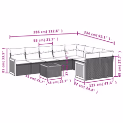 VidaXL 3260386 set mobili da esterno