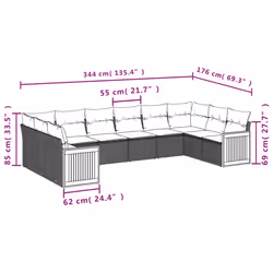 VidaXL 3260407 set mobili da esterno