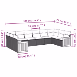 VidaXL 3260414 set mobili da esterno