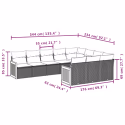 VidaXL 3260427 set mobili da esterno