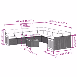 VidaXL 3260431 set mobili da esterno