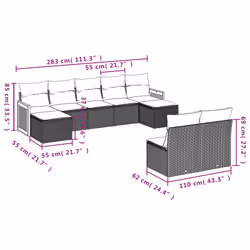 VidaXL 3260452 set mobili da esterno