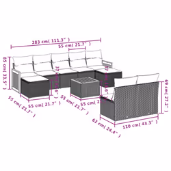 VidaXL 3260464 set mobili da esterno