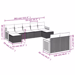 VidaXL 3260484 set mobili da esterno