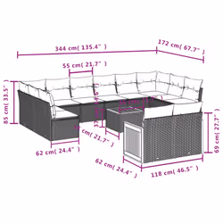 VidaXL 3260526 set mobili da esterno