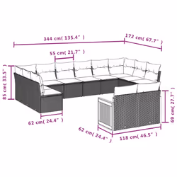 VidaXL 3260534 set mobili da esterno