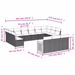 VidaXL 3260536 set mobili da esterno