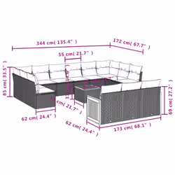 VidaXL 3260541 set mobili da esterno