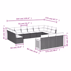 VidaXL 3260544 set mobili da esterno