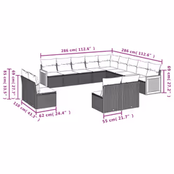 VidaXL 3260569 set mobili da esterno
