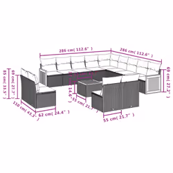 VidaXL 3260575 set mobili da esterno