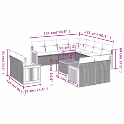 VidaXL 3260582 set mobili da esterno