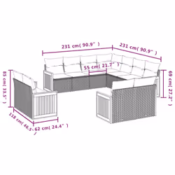 VidaXL 3260583 set mobili da esterno