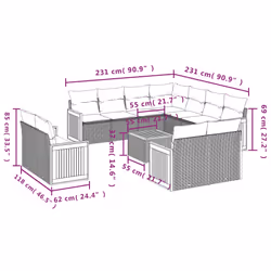 VidaXL 3260589 set mobili da esterno