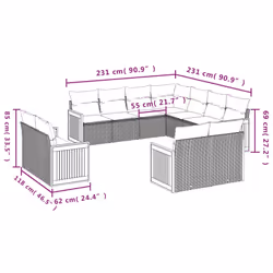 VidaXL 3260590 set mobili da esterno