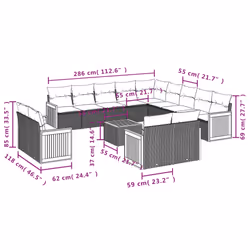 VidaXL 3260606 set mobili da esterno
