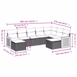 VidaXL 3260624 set mobili da esterno