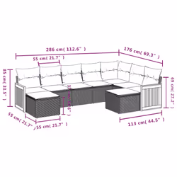 VidaXL 3260632 set mobili da esterno