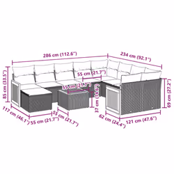 VidaXL 3260642 set mobili da esterno