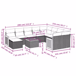 VidaXL 3260646 set mobili da esterno