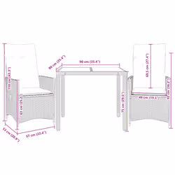 VidaXL 3276679 set mobili da esterno Crema, Bianco - Vista aggiuntiva 7