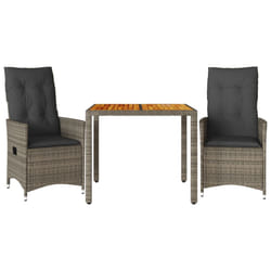 VidaXL 3276725 set mobili da esterno Grigio scuro