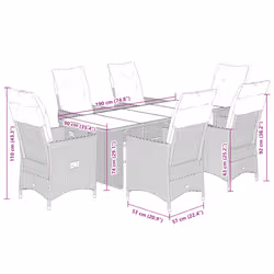 VidaXL 3276732 set mobili da esterno Grigio scuro - Vista aggiuntiva 7