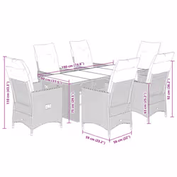 VidaXL 3276746 set mobili da esterno Grigio scuro - Vista aggiuntiva 7