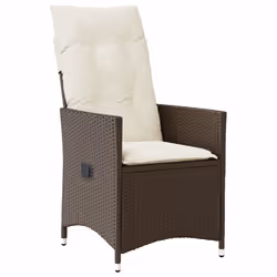 vidaXL Set da Pranzo da Giardino 7pz con Cuscini in Polyrattan Marrone - Vista aggiuntiva 3