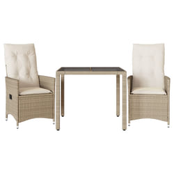 VidaXL 3276799 set mobili da esterno Crema, Bianco