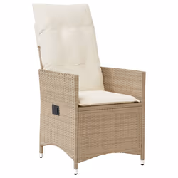 vidaXL Set da Pranzo da Giardino 5 pz con Cuscini Beige in Polyrattan - Vista aggiuntiva 3